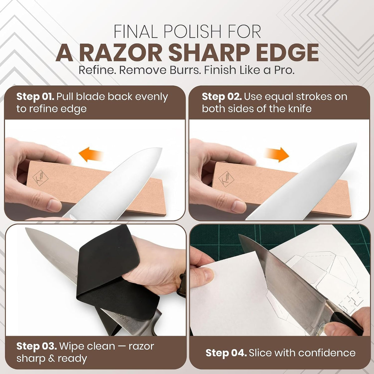 Rolling Knife Sharpener Kit with 5 Total Magnetic Snap-On Discs