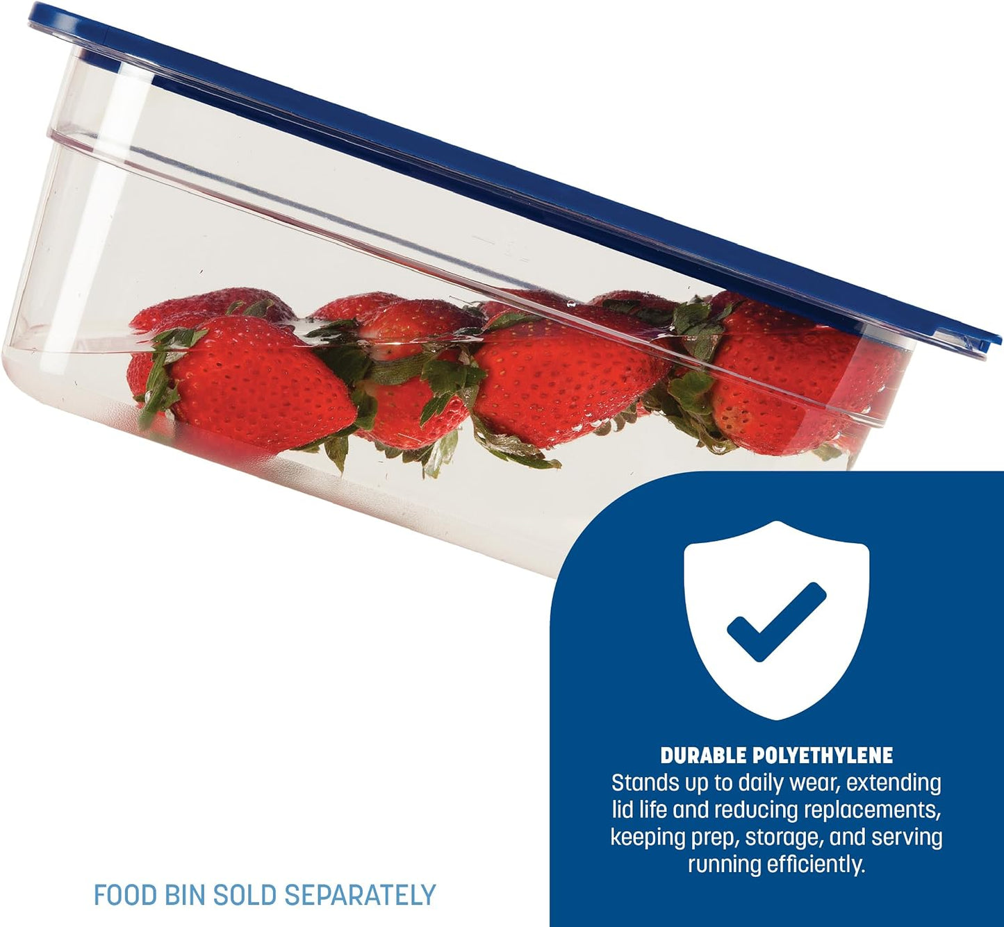 Carlisle FoodService Products 3058260 Smart Lids Sixth Size Polyethylene Lid, Dark Blue