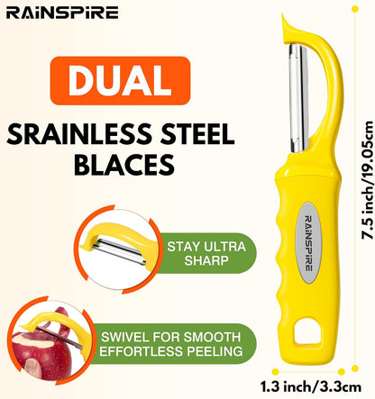 Swivel Vegetable Peeler Soft Comfort Handle Sturdy Long-Lasting Black