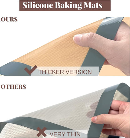 Koolstuffs Silicone Baking Mat, Nonstick and Reusable, 3 Pack