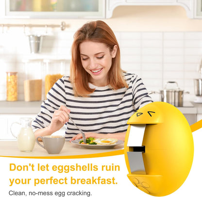 Egg Cracker, Silicone Egg Shell Opener, Cute Egg Shaped Design, Opens Eggs with Ease, A Little Happiness Boost for Your Kitchen.(Color: Red, 2-Pack)