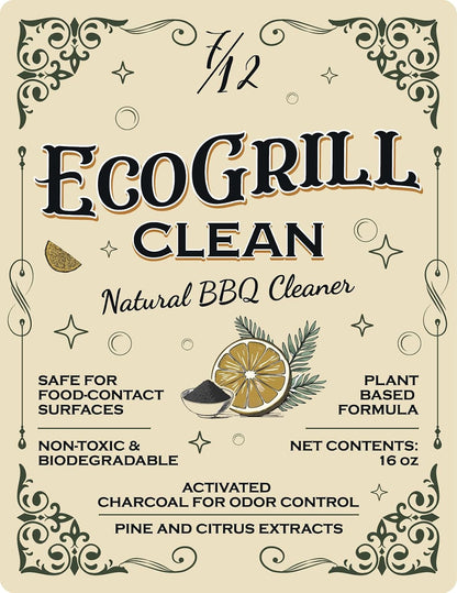 All-Natural BBQ Grill Cleaner & Degreaser | Spray, Wait & Wipe - Plant-Based Heavy Duty Griddle Cleaner, Fresh Citrus Scent, Non-Toxic Fume-Free Formula | Safe for Grill Grates, Smokers and Flat Tops