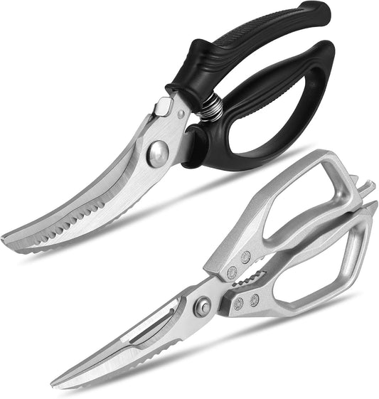 2PCS Kitchen Shears Set, Heavy Duty Poultry Shears for Food, Come Apart