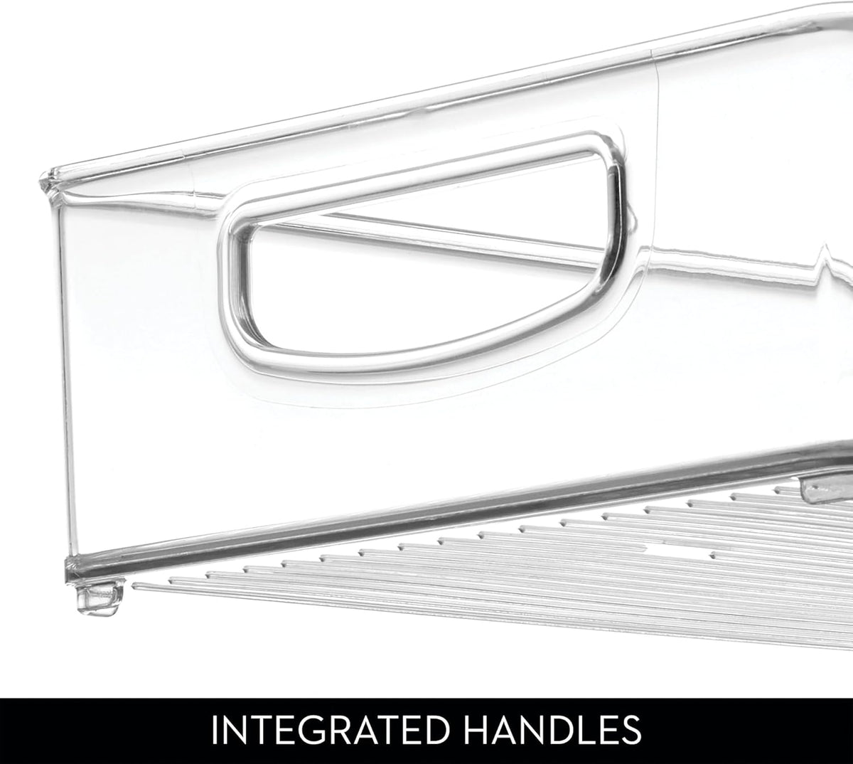 iDesign Stackable Pantry Bin, Clear | Kitchen Cabinets, Fridge or Freezer Storage, Made in USA