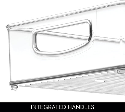 iDesign Stackable Pantry Bin, Clear | Kitchen Cabinets, Fridge or Freezer Storage, Made in USA