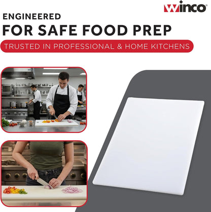 Winco CBWT-1830 Cutting Board, 18-Inch by 30-Inch by 1/2-Inch, White,Medium