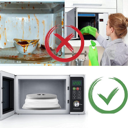Microwave Splatter Cover for Food & Silicone Mat, Collapsible Vented Guard