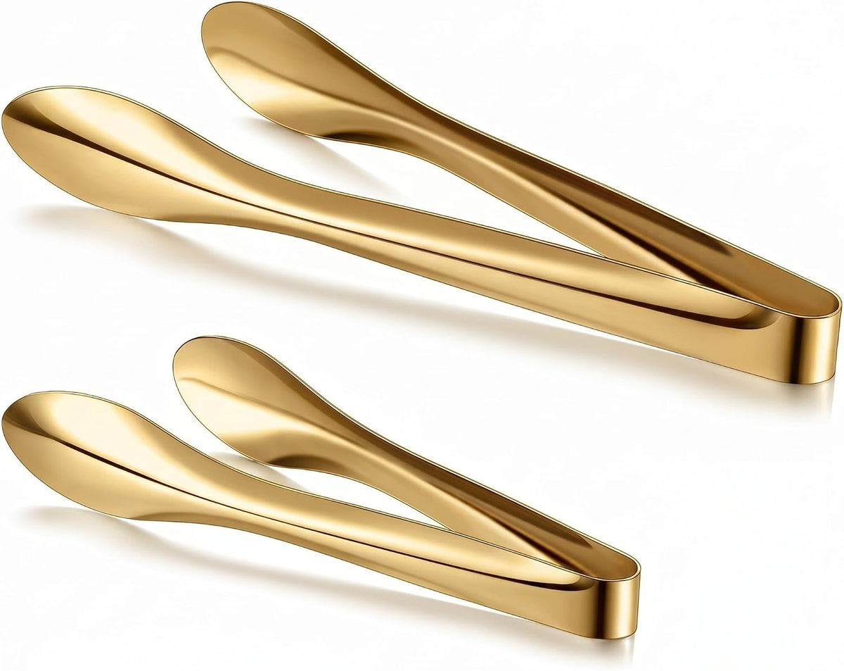 Silver Polished Serving Tongs 9 Inch