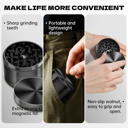 2.5-inch Spice Grinder Kitchen Tools (Black)