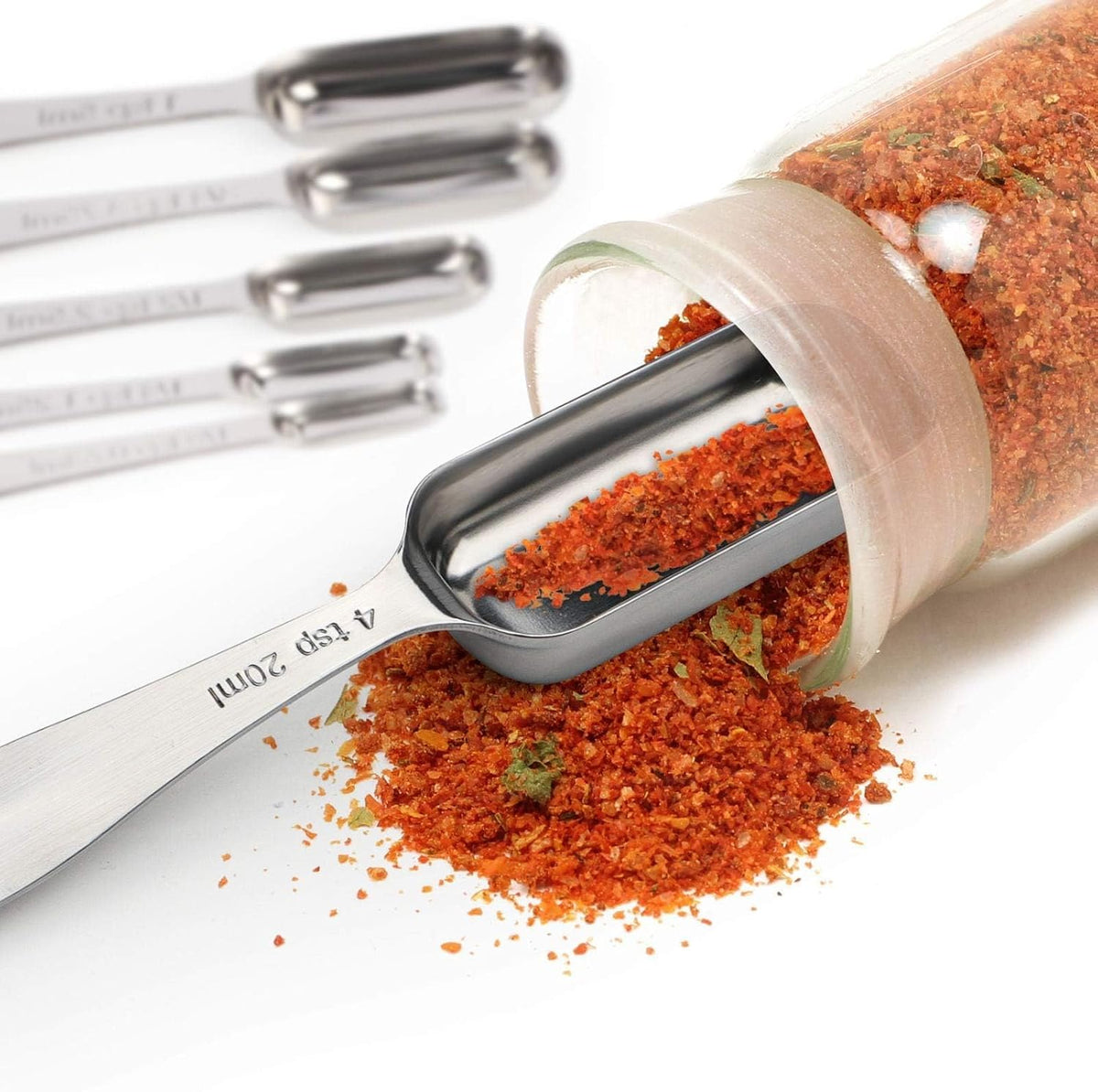 FANGSUN Stainless Steel Measuring Spoons, Narrow Design