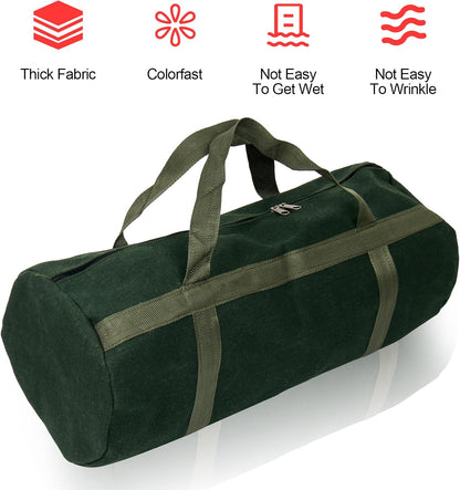 24" Grill Tool Storage Bag, Canvas, Black, Unisex, Classic Style, 60x24x24 cm/24 * 9.4 * 9.4 inches, Zipper Closure, Hand Strap, Perfect for Outdoor Grilling, Camping, Hiking