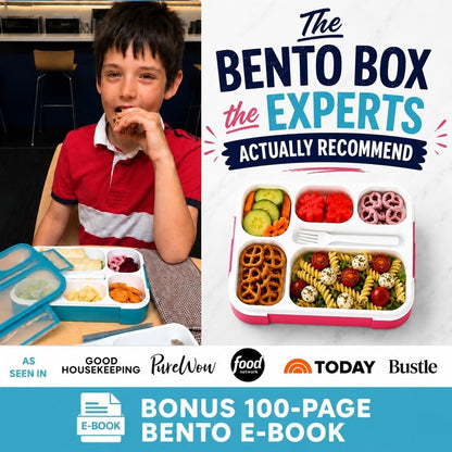 kinsho Lunch Box for Kids Boys Girls - Bento Box Set with Insulated Bag and Ice Pack, 6 Compartment Leak Proof Food Container, BPA-Free, Microwave Safe, Ideal for School & Work, Teal