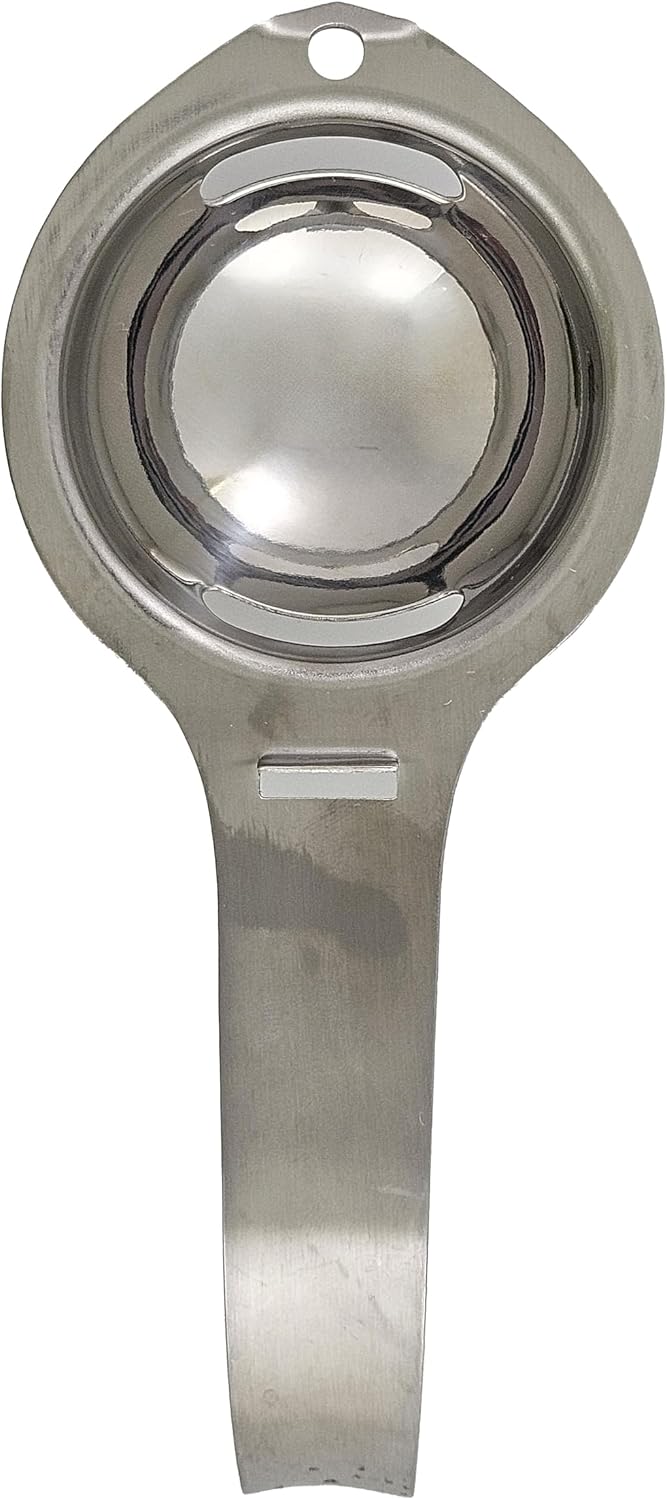 Fox Run Stainless Steel Egg Yolk Separator For Raw Eggs, 6.75” x 1.75” x 1”