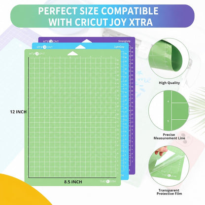 HTVRONT Cutting Mats 12x12, Compatible with Cricut Maker/Explore