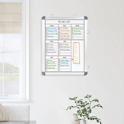 LUCYCAZ Magnetic to Do List Dry Erase Board for Fridge - Vertical Chore Board for Kids, Weekly Planning Boards for Family Chore Chart Whiteboard with 8 Markrs, 12''x17''(A3)