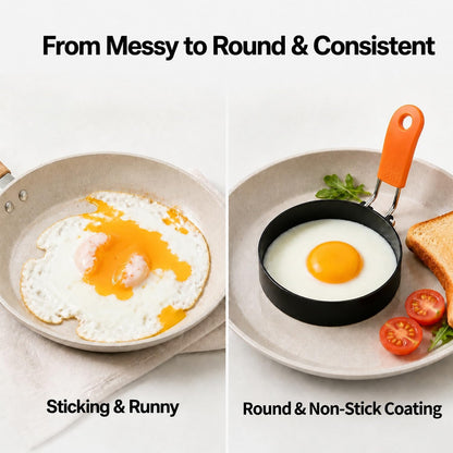 3.5" Non-Stick Egg Rings 4 Pack for Breakfast Sandwiches