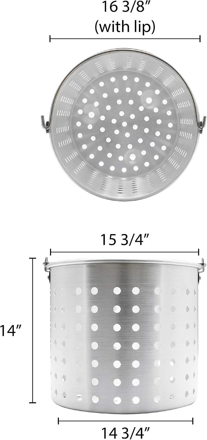 Thunder Group 16-Quart Aluminum Steamer Basket Fits ALSKSP003