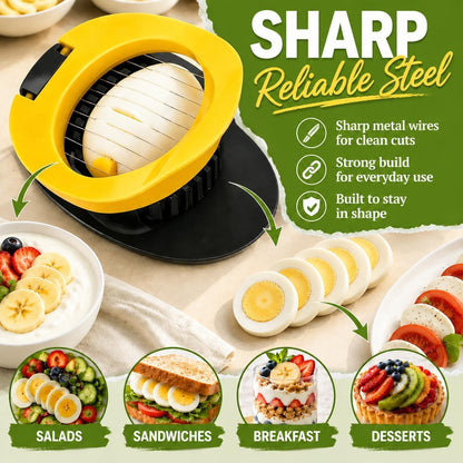 NOVANO Egg Slicer, Stainless Steel Wire Egg Cutter