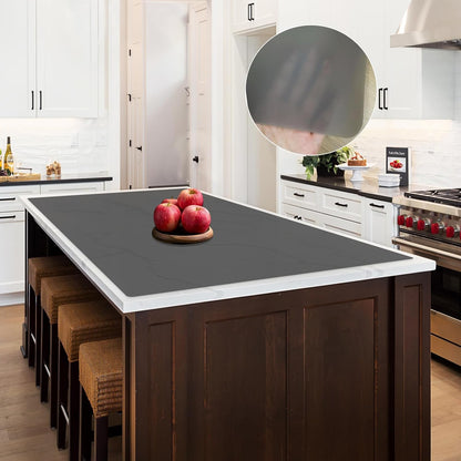 Super Large Silicone Mat, 120"x24" Silicone Mats for Kitchen Counter, Non-slip Heat Resistant Mat,Thicken Kitchen Counter Mat, Waterproof Countertop Protector for Craft (Black)