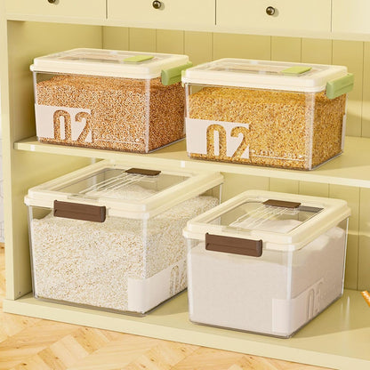 Saim Rice & Flour Storage Container, Food Grade PP PET BPA-Free, Large Capacity 20lbs & 30lbs Clear Lid,Kitchen Pantry Organization Dry Food Cereal Grain Sugar Pasta Canister