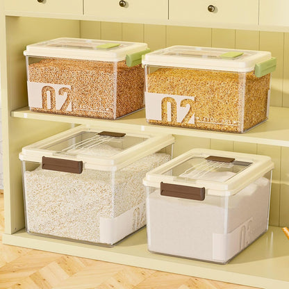 Saim Rice & Flour Storage Container, Food Grade PP PET BPA-Free, Large Capacity 20lbs & 30lbs Clear Lid,Kitchen Pantry Organization Dry Food Cereal Grain Sugar Pasta Canister