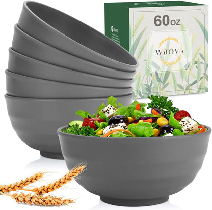 Wheat Straw Bowl Sets,8 PCS Unbreakable Cereal Bowl 26 OZ,Microwave and Dishwasher Safe Bowls,Bowl Sets for Camping and Picnic BPA Free Colorful Salad Bowls for Serving Soup,Oatmeal and Fruit Etc…