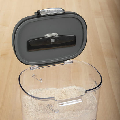 Progressive International ProKeeper+ Clear Plastic Airtight Food Baker's Kitchen Storage Organization Container Canister Set with Magnetic Accessories, 2- Piece Set (Grain 2.5-Quart)