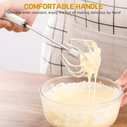 NileHome 3-Pack Stainless Steel Whisk Set, Kitchen Utensils for Cooking