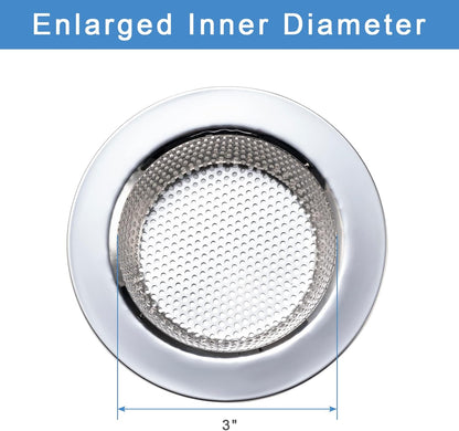 Sink Strainer Double-Layer Safe Design for Kitchen Sink Drain Basket