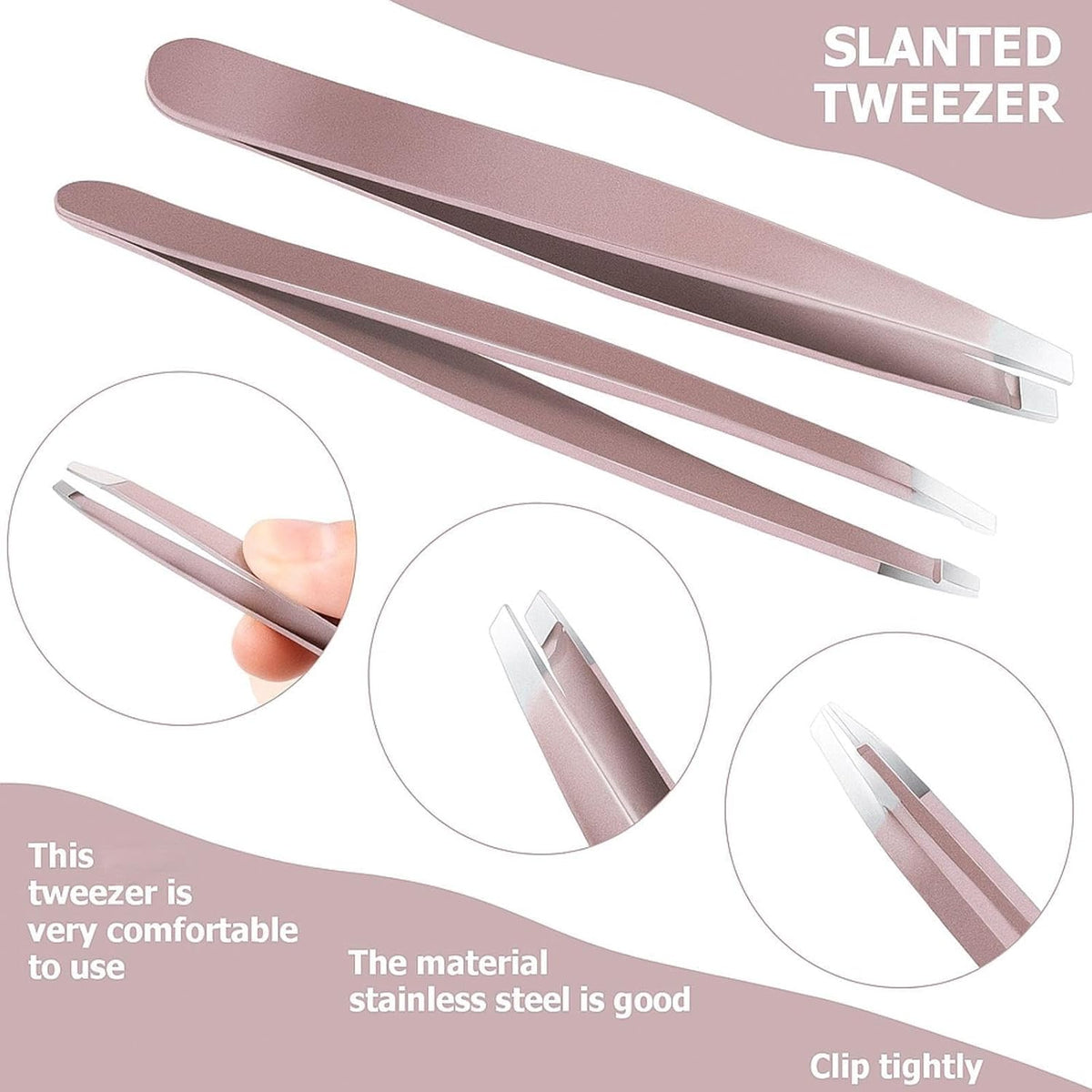 Mudder 12 Pcs Eyebrow Tweezers Set for Facial Hair Stainless Steel Slanted Tip Tweezers in Bulk for Men and Women(Silver)