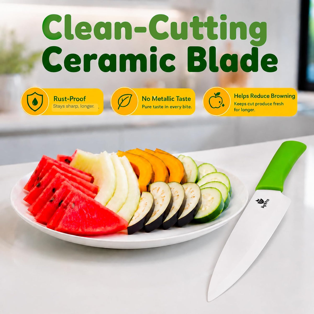Ceramic Knife Set, 2 Piece, 6 and 4 Inch Sharp Kitchen Blades