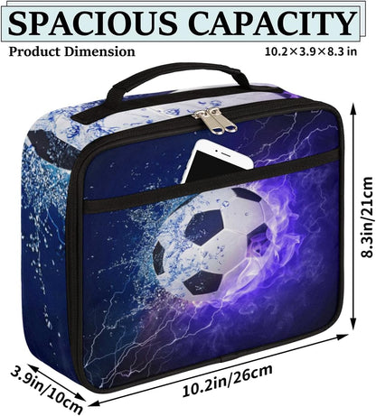 Kids Lunch Box for Boys Girls Black Red Sport Basketball Insulated Lunch Bag Reusable Small Cooler Bag Meal Containers Tote Kit for School Travel Women Men