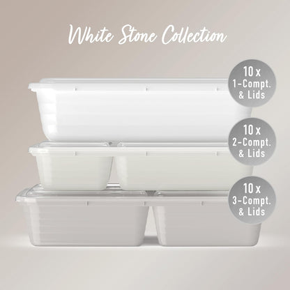 Bentgo Prep 60-Piece Meal Prep Kit - Reusable PFAS & BPA-Free Food Containers, 1-Compartment, 2-Compartment, & 3-Compartments - Microwave, Freezer, & Dishwasher Safe (Gleam Metallics)