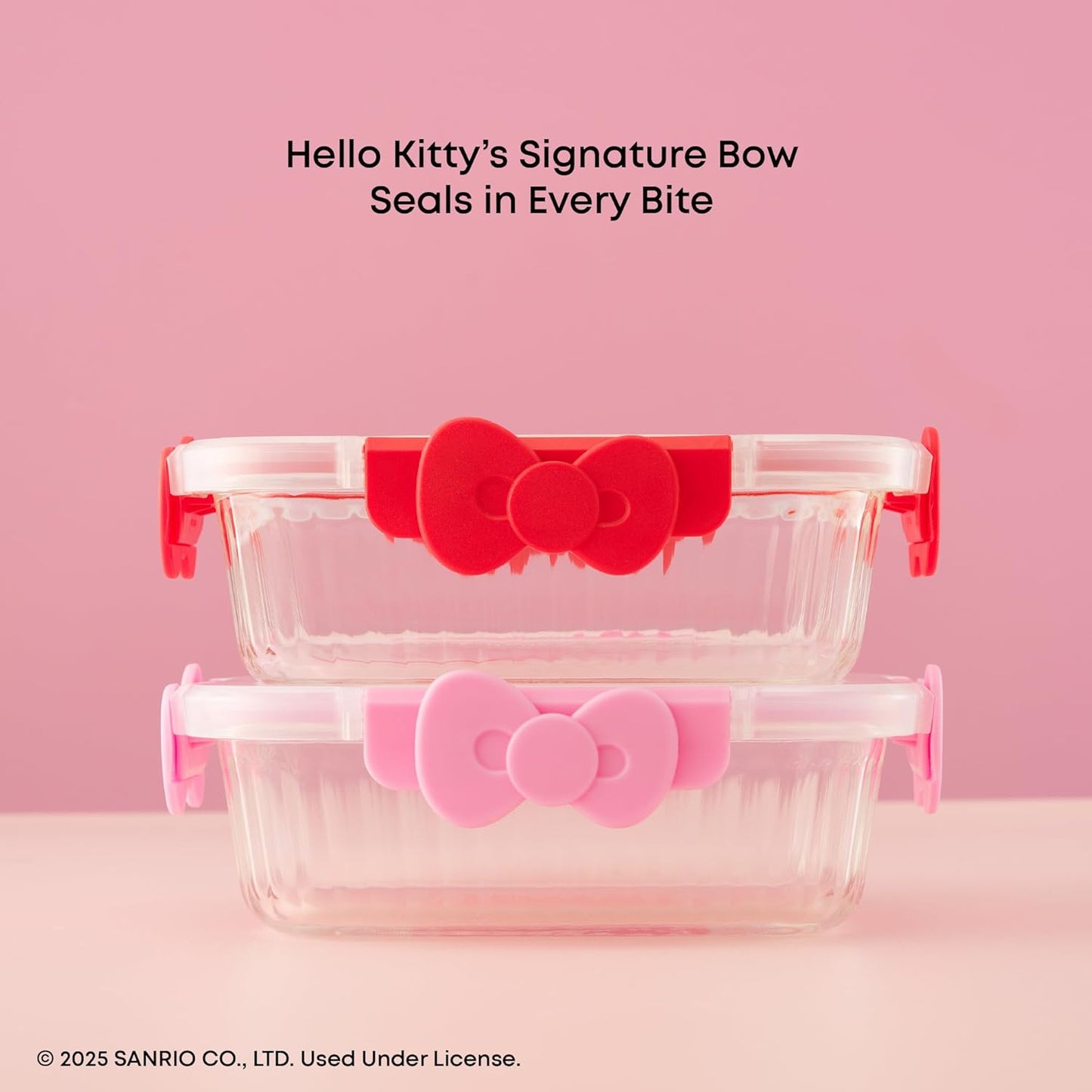 JoyJolt Disney Mickey & Minnie Glass Food Storage Containers with Lids, 2x Airtight Borosilicate Glass Storage Containers with Lids for Kitchen, Reusable Lunch Meal Prep Container, Disney Gifts | Red