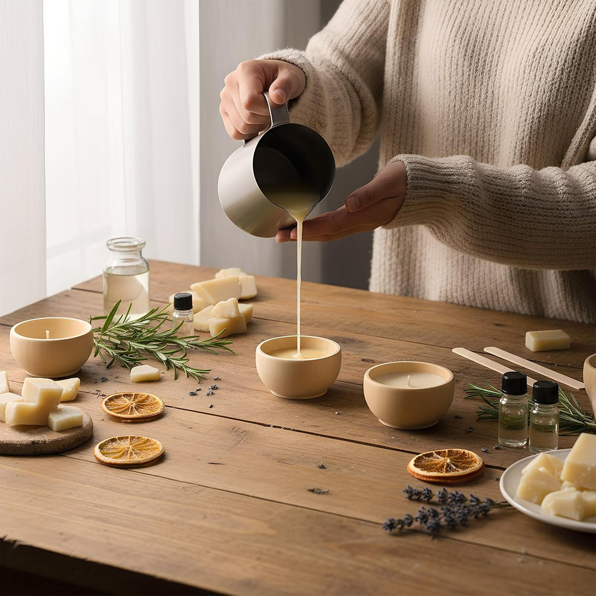 Uiifan Small Unfinished Wooden Bowls for Craft Mini Painting Project