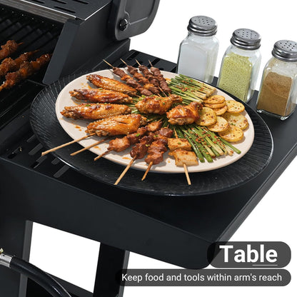 Endark 4-Burner 34,000 BTU Heavy-Duty Stainless Steel Gas Grill – Portable Outdoor Cooking for Patio, Backyard, Barbecue, Camping | Grill, Fry, Bake Pizza | Easy-Clean