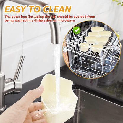 2 PCS Round Snack Tray Box with Lid, Rotating Container Snack Veggie Tray with Handle, Fruit Platter Spinner Container for Home Charcuterie Veggie Fruit Picnic Travel Party