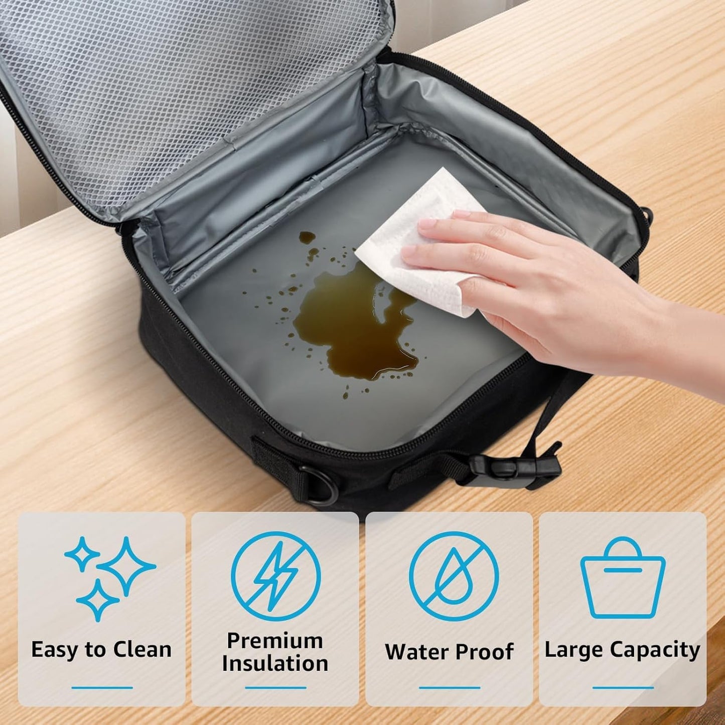 Game Console Insulated Lunch Bag lonchera for Teen Boy Kid Gamer Lunch Box Bento Reusable Large Capacity Portable Waterproof Leakproof with name tag to School Office Picnic (1PCS Lunch Bag)