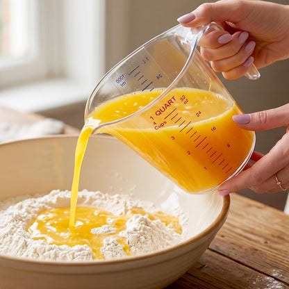 Amazing Abby - Melissa - Plastic Measuring Cups, Food-Grade Measuring Jugs, 1/2/4/8-Cup Capacity, Unbreakable, Stackable, Dishwasher-Safe, Great for Oil, Vinegar, Flour, and More