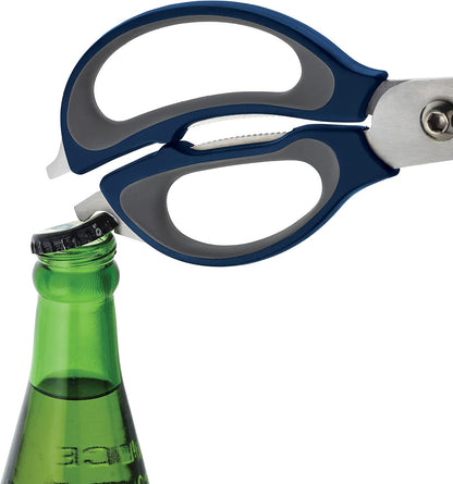 Farberware 4-in-1 Kitchen Scissors, High Carbon Stainless Steel, Black