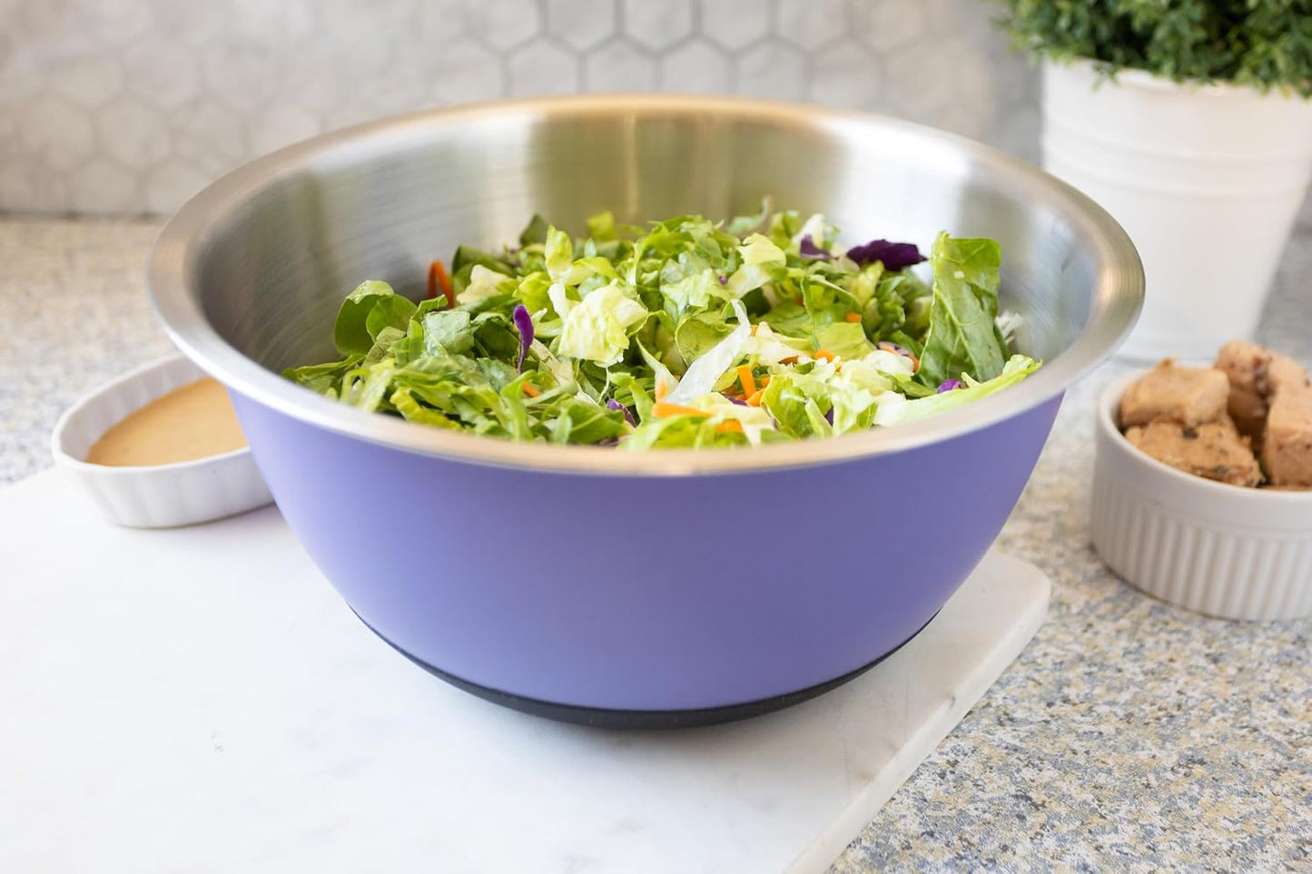 Fox Run Stainless Steel Small Mixing Bowl, 7.25 x 7.25 x 3.75 inches, Metallic