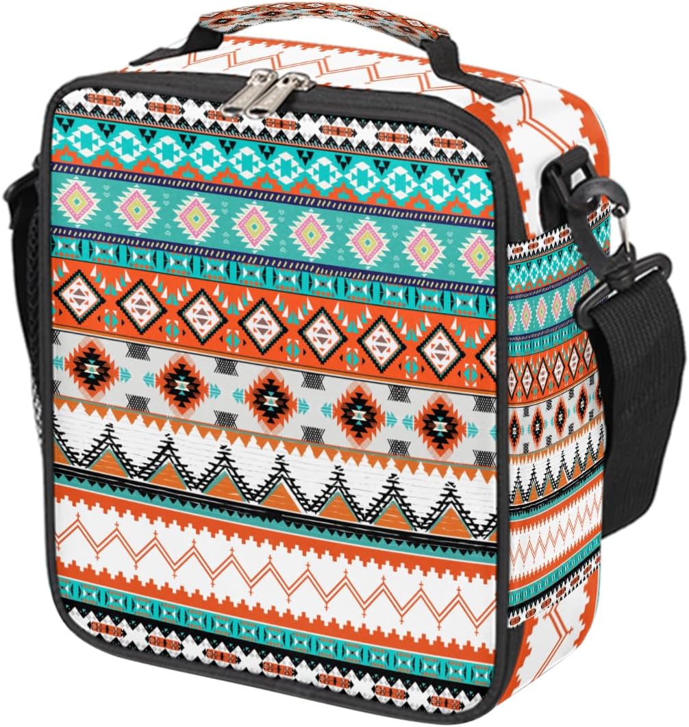 cfpolar Skull Skateboard Lunch Box for Boys Girls, Insulated Lunch Bags for Kids Reusable Mini Cooler Lunch Tote Lunchbox Thermal Meal Tote Kit with Shoulder Strap for Work School Picnic