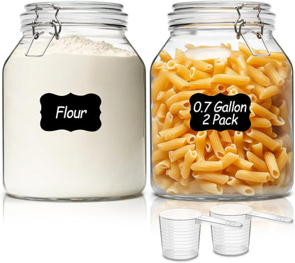 ComSaf 6-Pack 17oz Short Glass Jars for Drawers, Small Airtight Food Canisters for Spices, Nuts & Kids Snacks, Pint Sized Canning Jar Set for Jams, Pickles & Pantry Organization