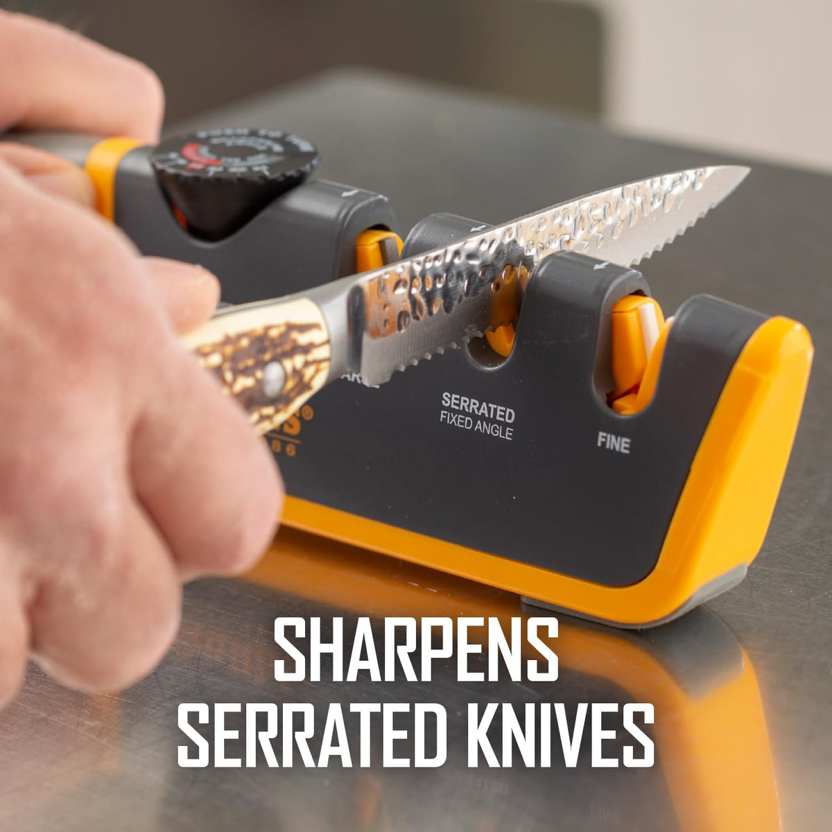 Smiths Adjustable Manual Knife Sharpener Gray/Yellow S-50264