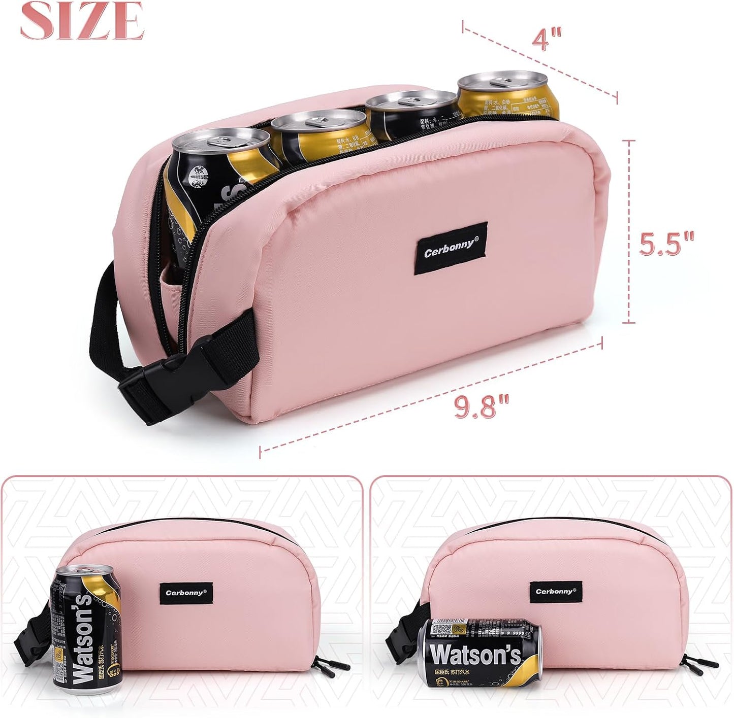 Cerbonny Freezable Cooler Bag for Work/School Travel - Mini Insulated Bag Fit For Yogurt