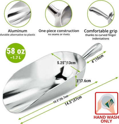 CUSINIUM 24 oz Aluminum Ice Scoop with Holder