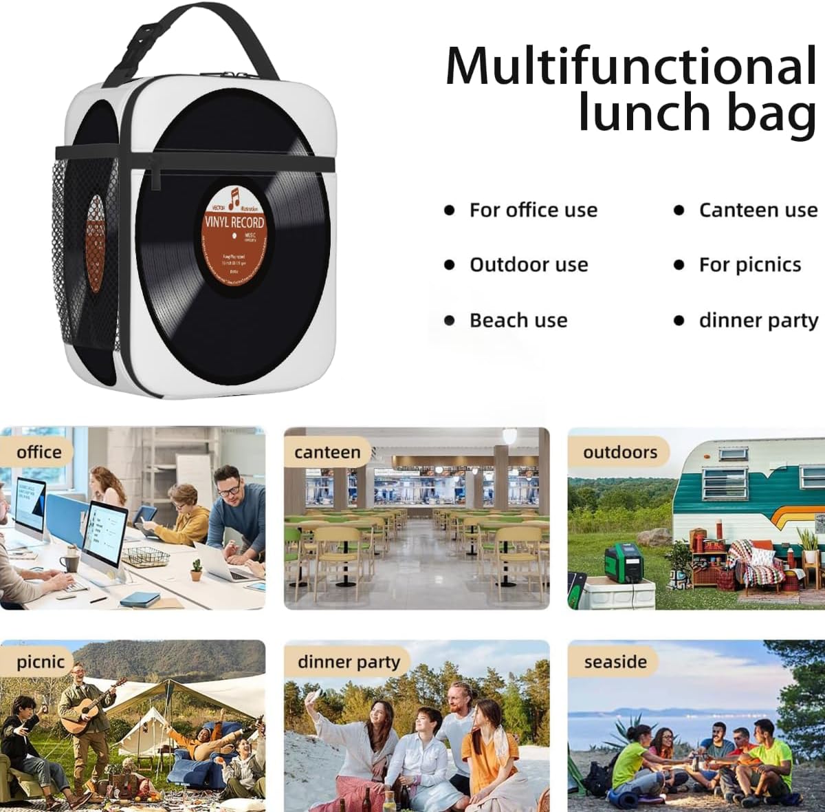 Rainbow Leopard Lunch Box Thermal Cooler Bento Tote Bags Portable Insulated Lunch Bag for Girls Teens, Kids Lunch Bags for School Beach Picnic Travel