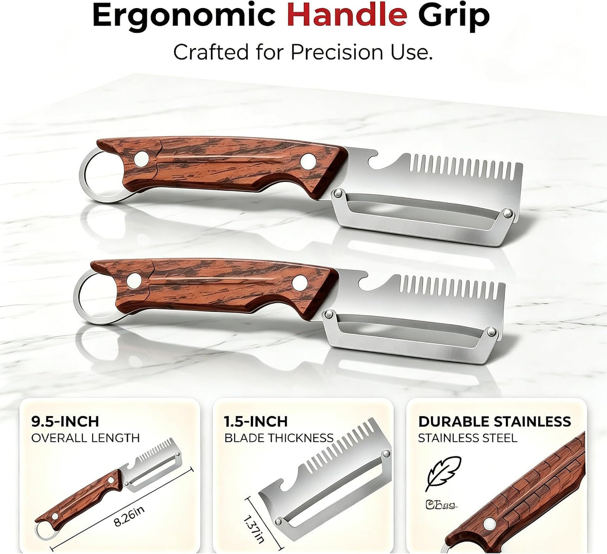 3 in 1 Multifunctional Vegetable Peeler, Heavy Duty Stainless Steel Peeler with Ergonomic Handle, Built-in Bottle Opener, Julienne Peeler & Hanging Hook, Smooth Peeling for Vegetables, Fruits (2 Pack)