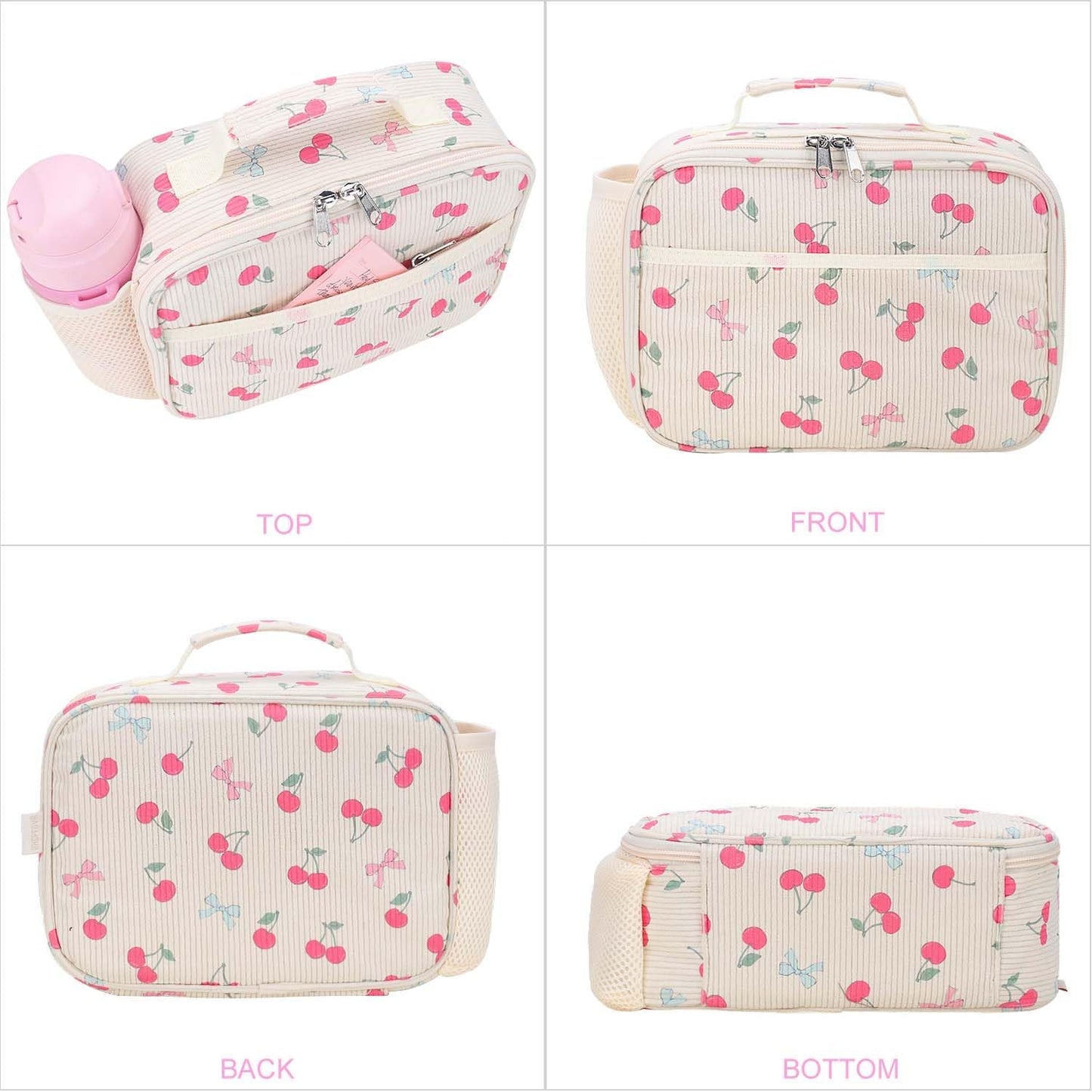 RHCPFOVR Kids Lunch Bag - Insulated Lunch Box for Boys Girls,Washable Lunch Bag and Reusable Toddler Leak-proof Lunchbox for School and Daycare - Colors A
