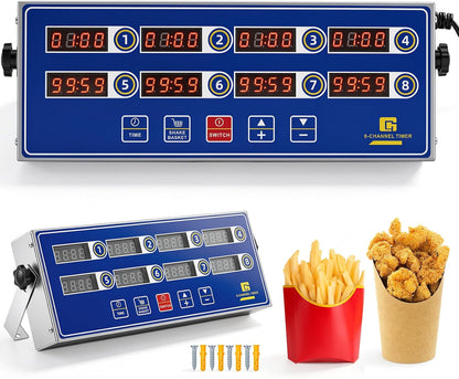 Relaxweex Commercial Digital Kitchen Timer for Cooking, 8 Channel